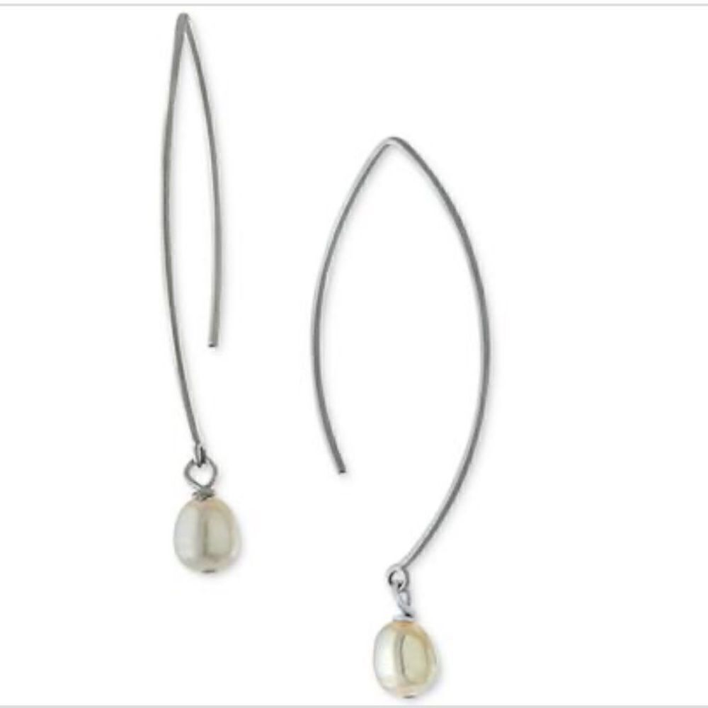 Giani Bernini Cultured Freshwater Pearl Sterling Silver Drop Earrings, One Size